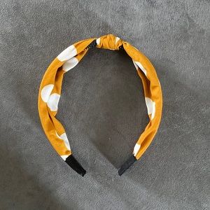 Burnt Yellow Polka Dot Headband